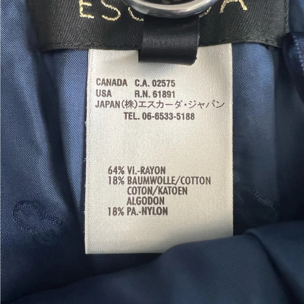 Escada pencil skirt with flared hem. Blue tweed. - Picture 6 of 9